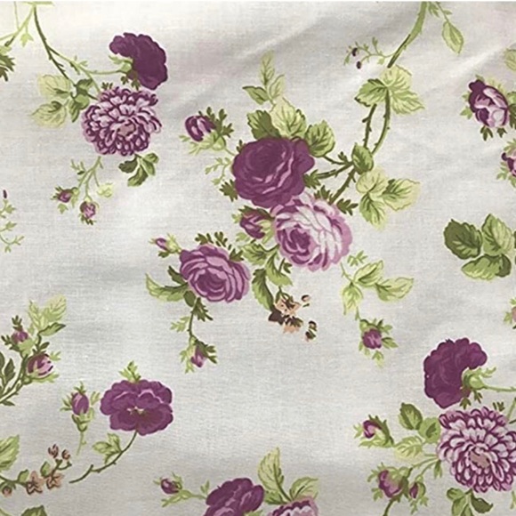 Floral Rose Poly Cotton Fabric, 5 Yds, All Colors - Picture 5 of 6